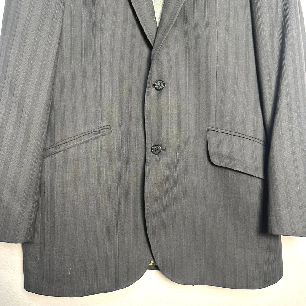 Ted Baker Endurance Mens Blazer Black Pinstripe Two Button Suit Jacket 40R